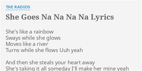 she goes nana|she goes nana song lyrics.